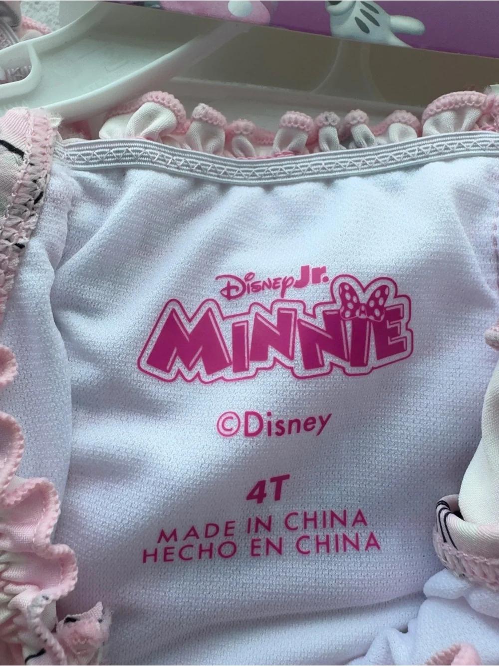 Disney Minnie Mouse Girls One Piece Swimsuit & Beach Towel Set Size 4T NWT NEW